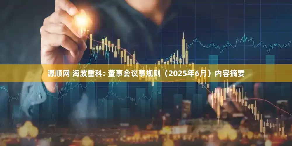 源顺网 海波重科: 董事会议事规则（2025年6月）内容摘要